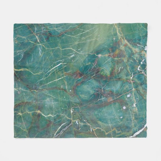 Couverture Polaire texture en marbre vert malachite, structure détail (Devant (Horizontal))