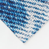 Couverture Polaire Texture en tissu de jean denim bleu (Coin)