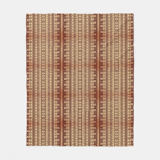 Couverture Polaire Texture ethnique Brown (Devant)