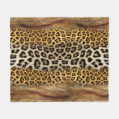 Couverture Polaire Texture fourrure : renard et léopard. (Devant (Horizontal))