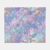 Couverture Polaire Texture holographique colorée (Devant (Horizontal))