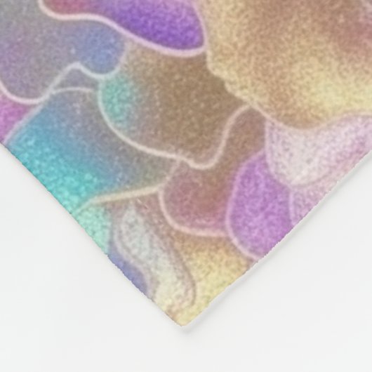 Couverture Polaire Texture holographique colorée (Coin)