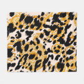 Couverture Polaire Texture léopard : motif baroque or. (Devant (Horizontal))