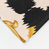 Couverture Polaire Texture léopard : motif baroque or. (Coin)