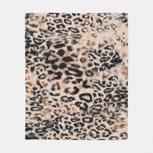 Couverture Polaire Texture léopard, motif poster de animal léopard (Devant)