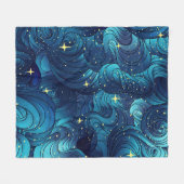 Couverture Polaire Texture naturelle. Orne de gribouillis à la main (Devant (Horizontal))