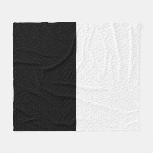 Couverture Polaire Texturé noir et blanc (Devant (Horizontal))