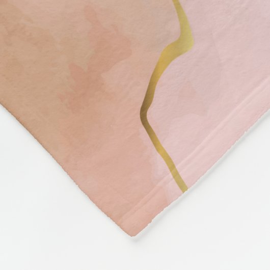 Couverture Polaire Texture or en marbre rose liquide (Coin)