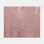 Couverture Polaire Texture or métallique, quartz rose. (Devant (Horizontal))