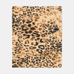 Couverture Polaire Texture peau léopard, motif léopard