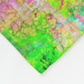Couverture Polaire Texture pourpre verte (Coin)