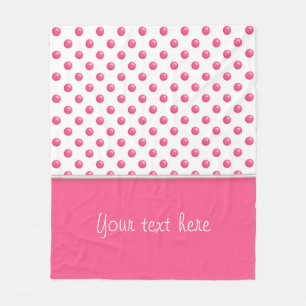 Couverture Polaire Texture rose de pois abstrait. Texte