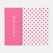 Couverture Polaire Texture rose de pois abstrait. Texte (Devant (Horizontal))