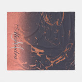 Couverture Polaire Texture rose en marbre (Devant (Horizontal))