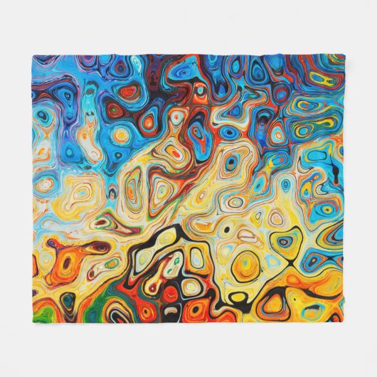 Couverture Polaire Texture structure abstraite colorée (Devant (Horizontal))