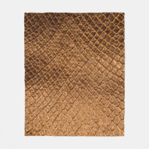 Couverture Polaire Texture vague arrière - plan bronze serpent leathe