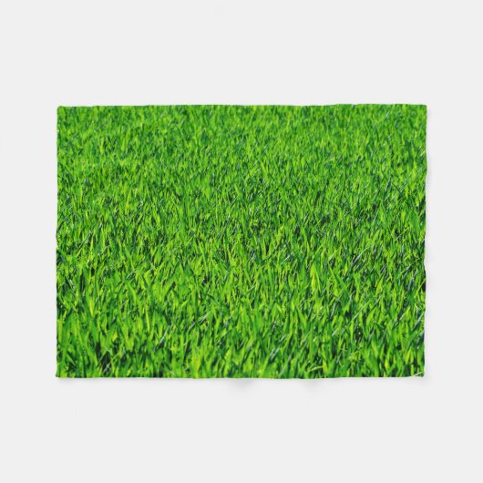 Couverture Polaire Texture verte d'herbe d'été (Devant (Horizontal))