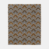 Couverture Polaire Texturé, zigzag, gris et brun (Devant)