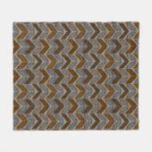 Couverture Polaire Texturé, zigzag, gris et brun (Devant (Horizontal))