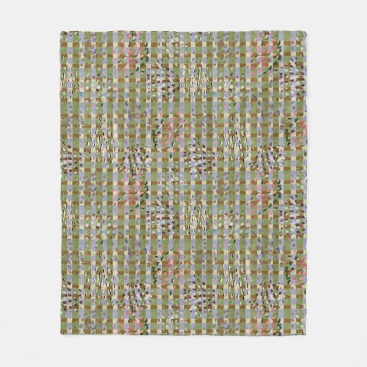 Couverture Polaire Textured Pointillism Grid Pattern Artwork (Devant)