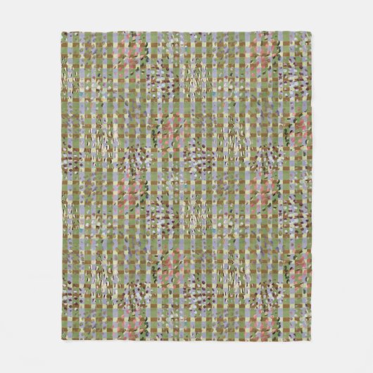 Couverture Polaire Textured Pointillism Grid Pattern Artwork (Devant)