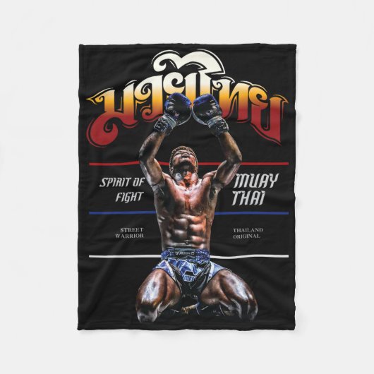 Couverture Polaire Thaïlande Muay Thai Kickboxing Original (Devant)