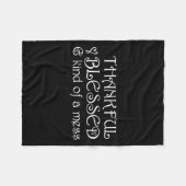 Couverture Polaire Thankful Blessed Kind Of A Mess Thanksgiving Motiv (Devant (Horizontal))