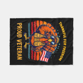 Couverture Polaire Thankful For Dom Proud Veteran Patriotic Thanksgiv (Devant (Horizontal))