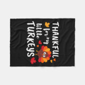 Couverture Polaire Thankful For My Little Turkeys Happy Thanksgiving (Devant (Horizontal))