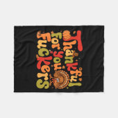 Couverture Polaire Thankful For You Forers Funny Thanksgiving Turkey (Devant (Horizontal))