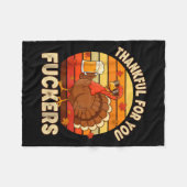 Couverture Polaire Thankful For You Forers Thanksgiving Happy Turkey  (Devant (Horizontal))
