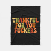 Couverture Polaire Thankful For You Forers Thanksgiving Happy Turkey (Devant)