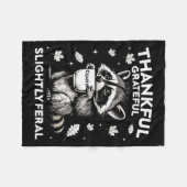 Couverture Polaire Thankful Grateful Slightly Feral Funny Raccoon Aut (Devant (Horizontal))