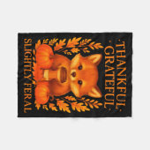 Couverture Polaire Thankful Grateful Slightly Feral Funny Raccoon Tha (Devant (Horizontal))