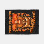 Couverture Polaire Thankful Grateful Slightly Feral Funny Raccoon Tha (Devant (Horizontal))