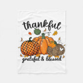 Couverture Polaire Thankful Pumpkin Grateful And Blessed  (Devant)