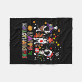 Couverture Polaire Thankgiving Noël Boston Terrier Dog Hallotha (Devant (Horizontal))