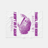 Couverture Polaire Thanks Your Honor I Won't Do It Again Frog  (Devant (Horizontal))