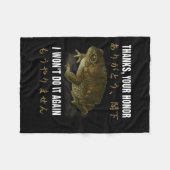 Couverture Polaire Thanks Your Honor I Won't Do-it Again Frog English (Devant (Horizontal))