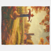Couverture Polaire Thanksgiving/Automne/Automne/Automne sur la ferme (Devant (Horizontal))