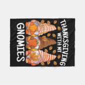 Couverture Polaire Thanksgiving Avec Mes Gnomes Automne Gnome Automne (Devant (Horizontal))