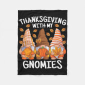 Couverture Polaire Thanksgiving Avec Mes Gnomes Automne Gnome Automne (Devant)