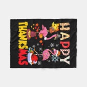 Couverture Polaire Thanksgiving Christmas Flamingo Happy Thanksmas Xm (Devant (Horizontal))