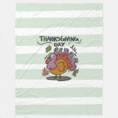Couverture Polaire Thanksgiving Day Turkey Art - Classique automne (Devant)