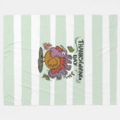 Couverture Polaire Thanksgiving Day Turkey Art - Classique automne (Devant (Horizontal))