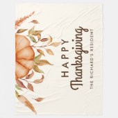 Couverture Polaire Thanksgiving Dîner Invitation Boho Theme (Devant)