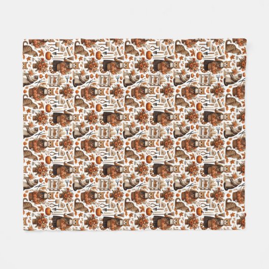 Couverture Polaire Thanksgiving for Cat Lovers  (Devant (Horizontal))