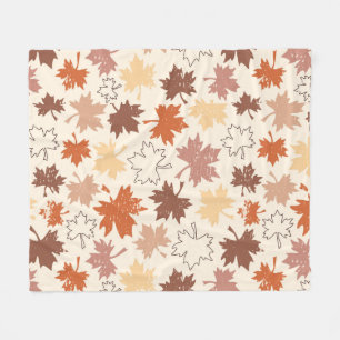 Couverture Polaire Thanksgiving jour design, automne feuilles naturel