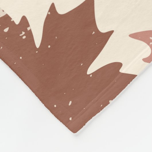 Couverture Polaire Thanksgiving jour design, automne feuilles naturel (Coin)
