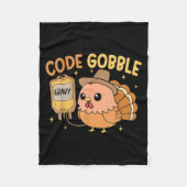 Couverture Polaire Thanksgiving Nurse Code Gobble Funny Turkey Rn Cna (Devant)